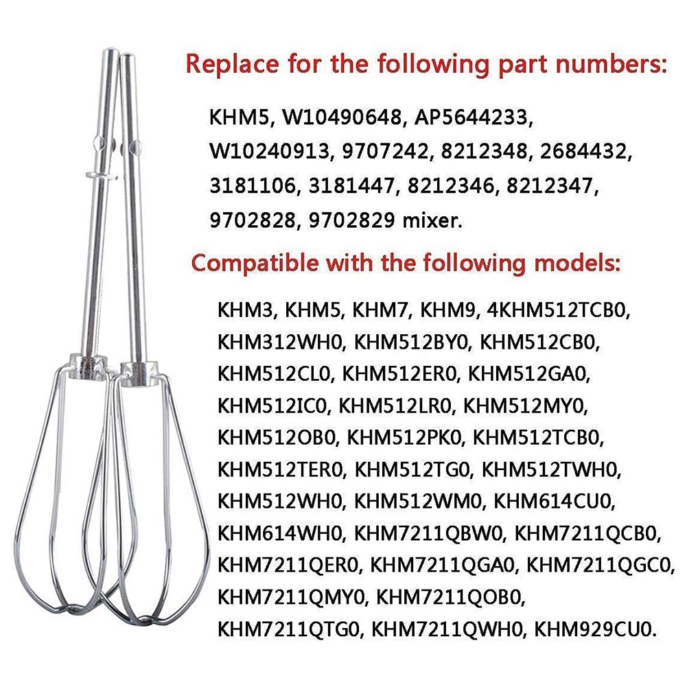 Kitchenaid Mixer Hand Mixer - [B25B!] W10490648 & KHMPW Kitchenaid El