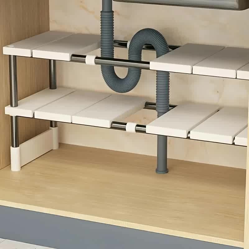 Kitchen Gadgets Cabinet - Ayarlanabilir Lavabo Altı Depolama Rafı -