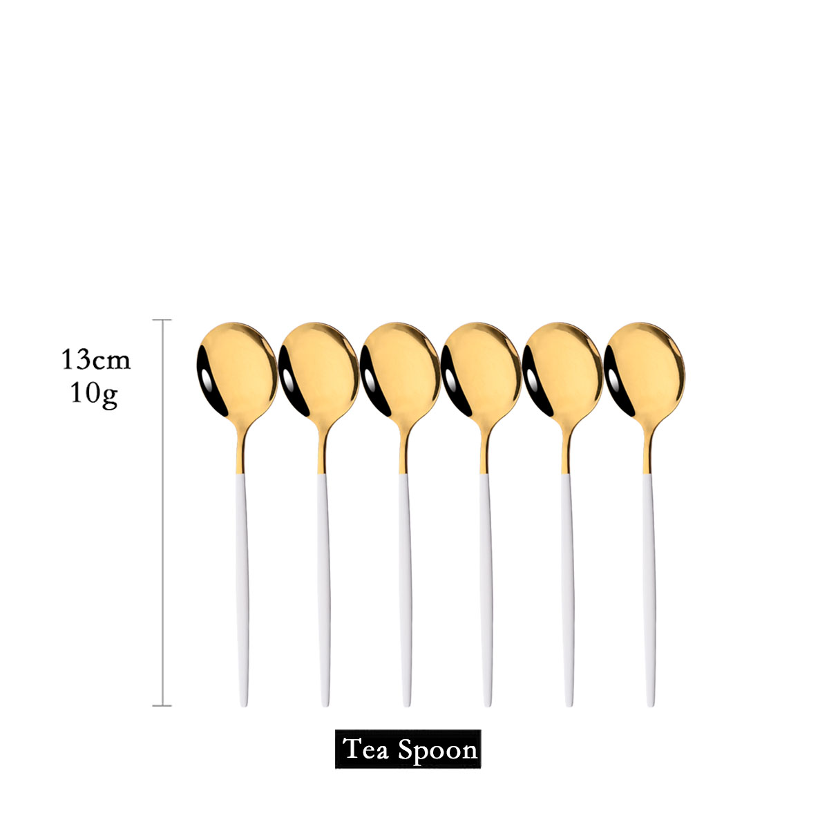Kitchen Gadgets Gold - 6 adet ayna beyaz altın çay