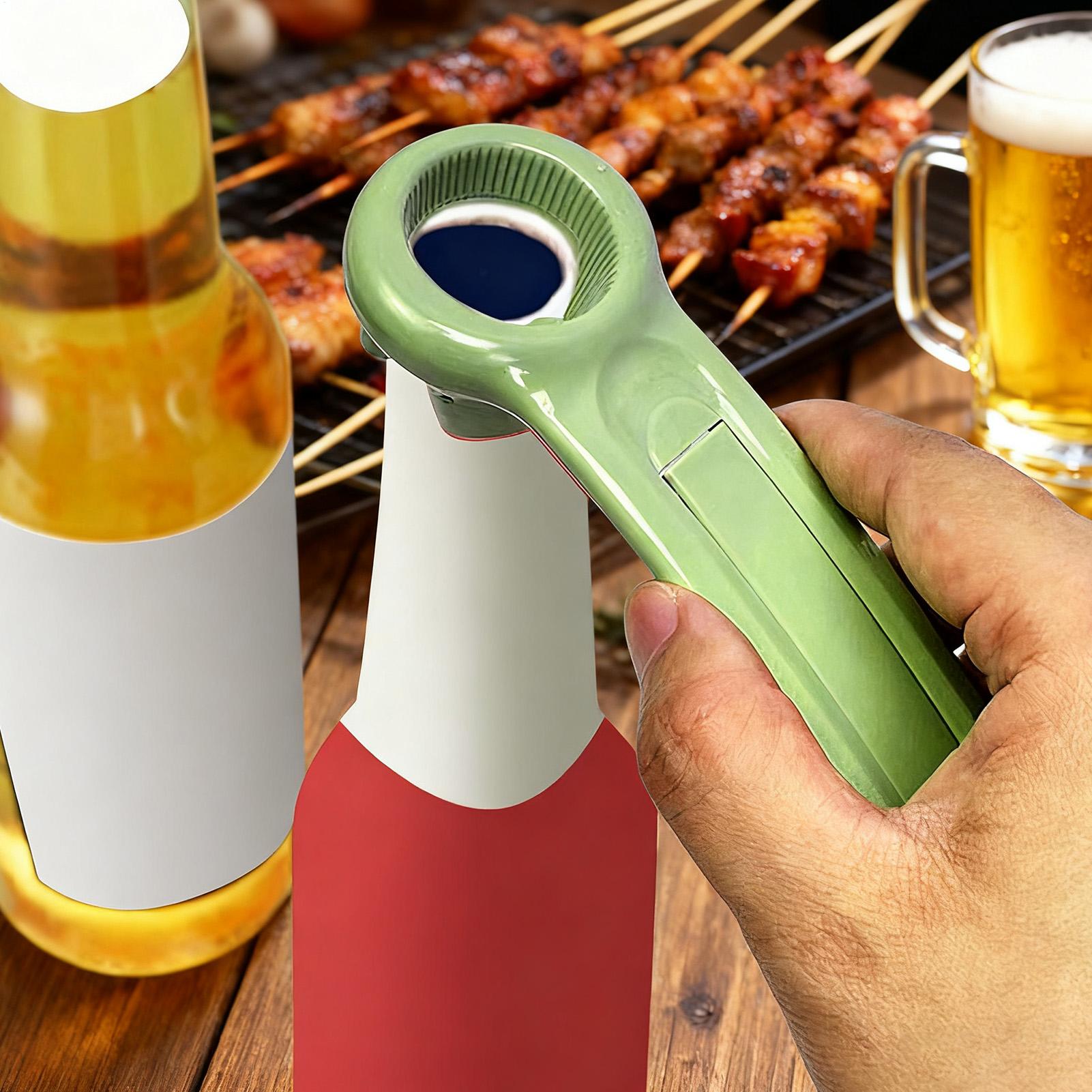 Kitchen Gadgets Built In - Yeşil Çok Amaçlı Şişe Açacağı Taşınabilir