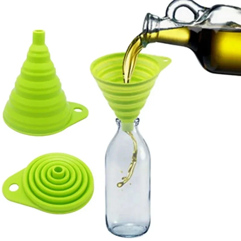 Kitchen Gadgets For Small Kitchens - 1/4 adet silikon katlanabilir huni katlanabilir
