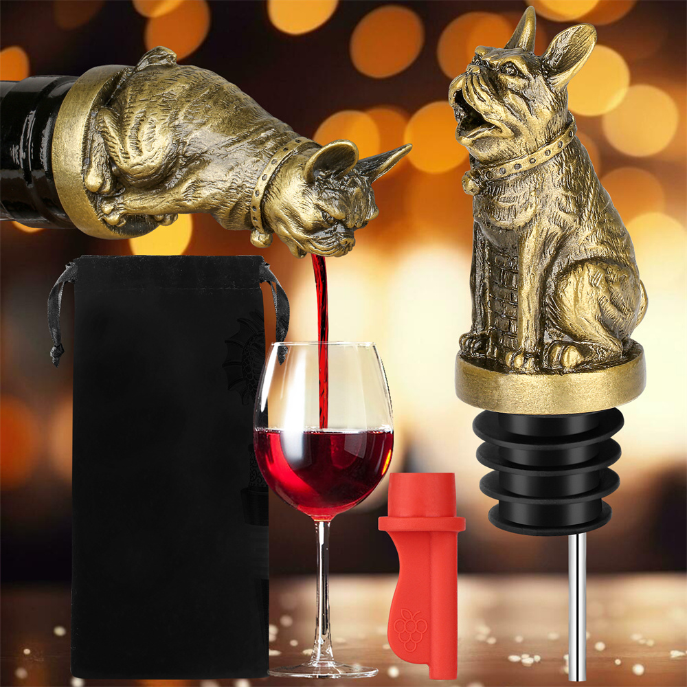 Kitchen Gadgets Ninja - Sevimli Fransız Bulldog Şarap Pouer şişe