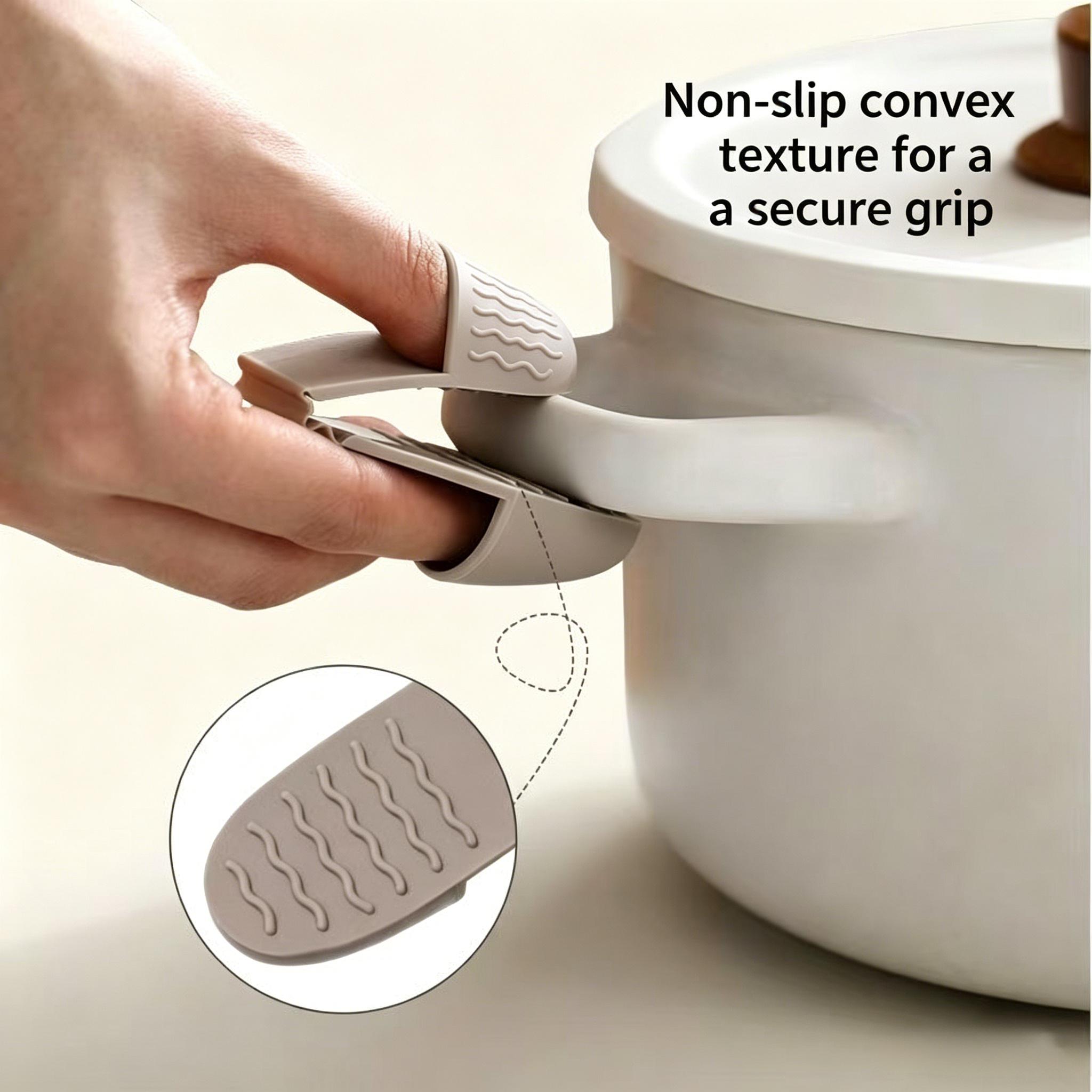 Kitchen Gadgets Built In - Kaymaz Silikon Pişirme Eldivenleri, Üç Parmaklı