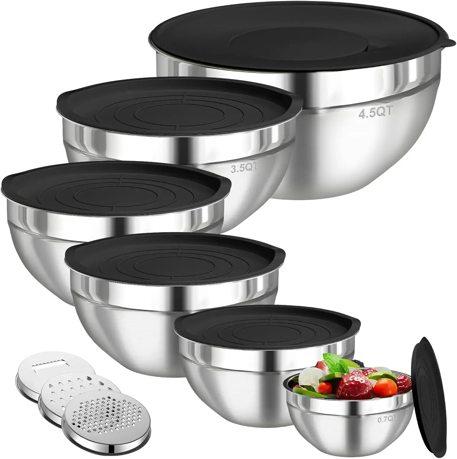 Kitchen Gadgets Best - 6 Parça Paslanmaz Çelik Karıştırma Kase