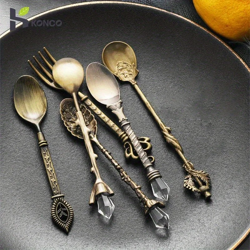6 adet Vintage kaşık çatal kra - Kitchen Gadgets Gold incelemesi ve fiyatı